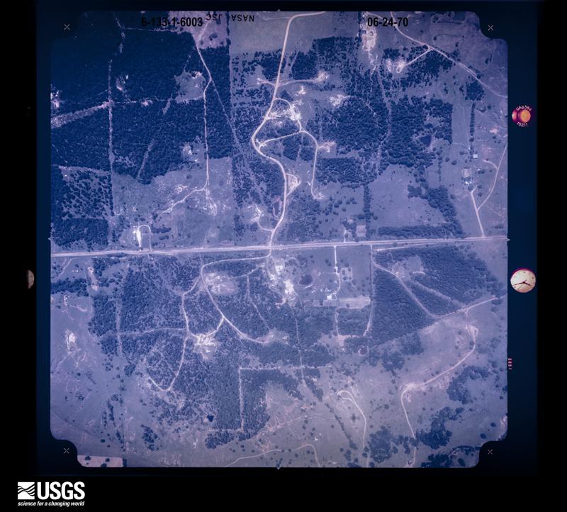 U.S. Geological Survey aerial photograph, 1970-06-24, scale 1:6498