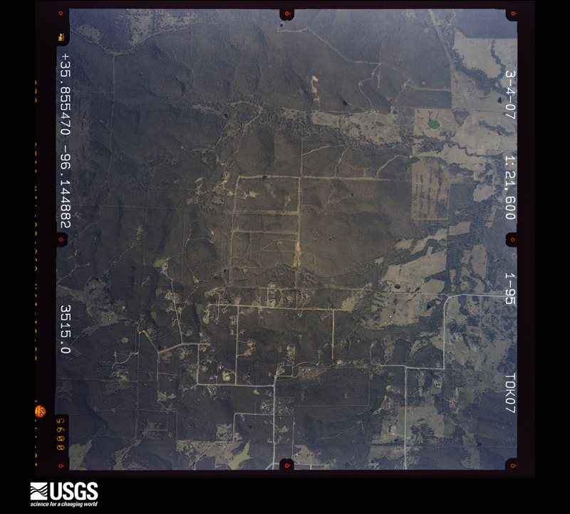 U.S. Geological Survey aerial photograph, 2007-03-04, scale 1:21600