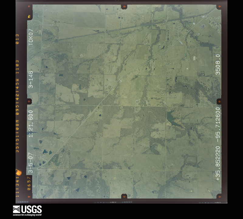 U.S. Geological Survey aerial photograph, 2007-03-05, scale 1:21600