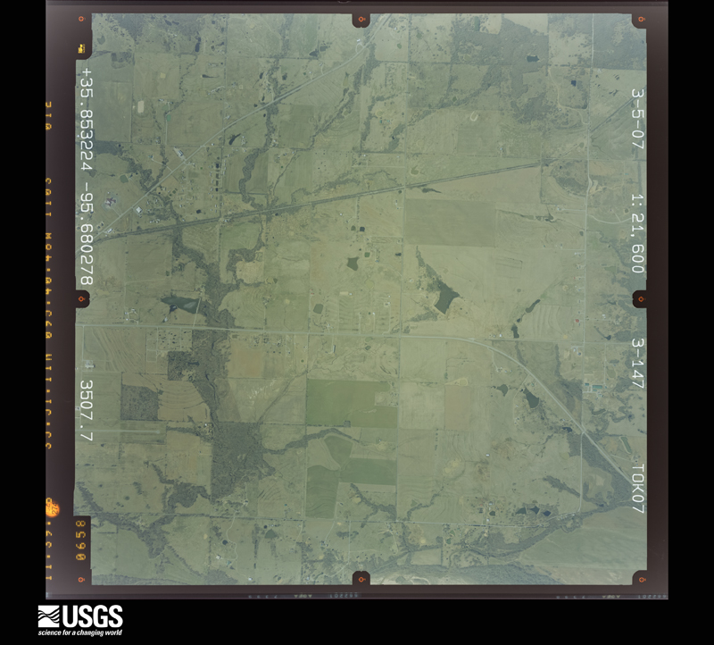 U.S. Geological Survey aerial photograph, 2007-03-05, scale 1:21600