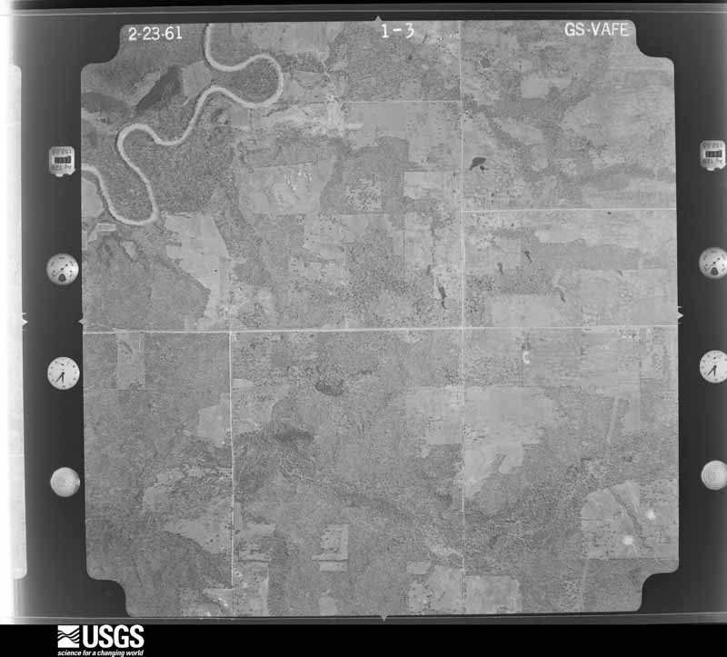 U.S. Geological Survey aerial photograph, 1961-02-23, scale 1:18000