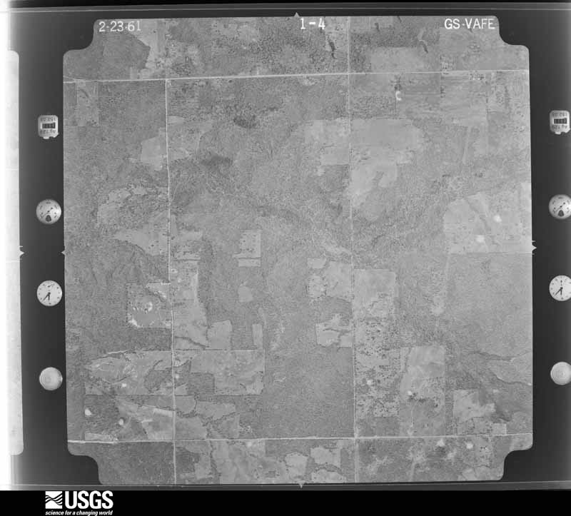 U.S. Geological Survey aerial photograph, 1961-02-23, scale 1:18000
