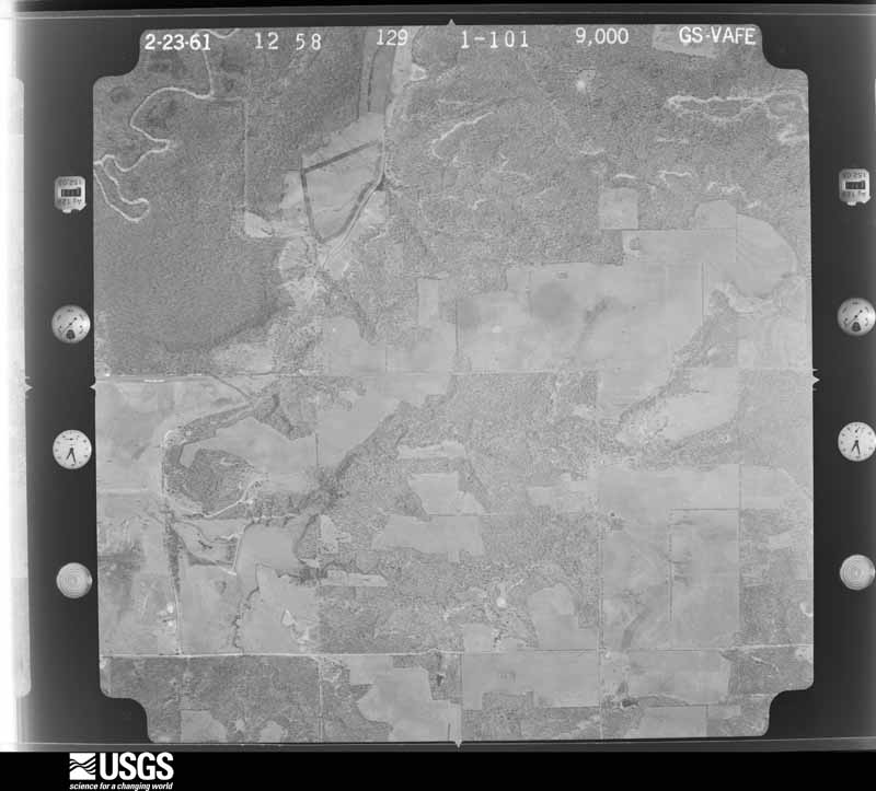 U.S. Geological Survey aerial photograph, 1961-02-23, scale 1:18000