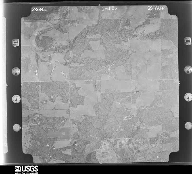 U.S. Geological Survey aerial photograph, 1961-02-23, scale 1:18000