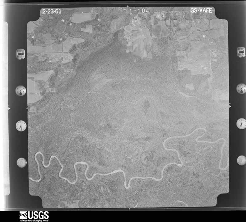 U.S. Geological Survey aerial photograph, 1961-02-23, scale 1:18000