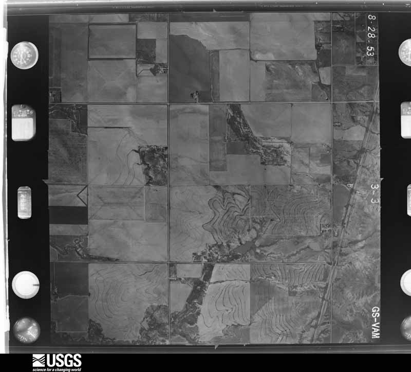 U.S. Geological Survey aerial photograph, 1953-08-28, scale 1:14400
