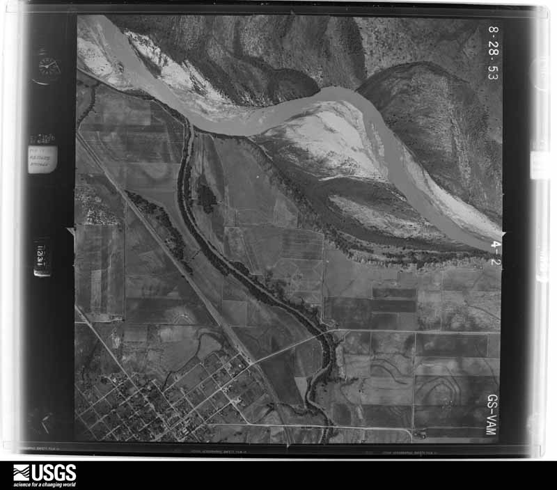 U.S. Geological Survey aerial photograph, 1953-08-28, scale 1:14400