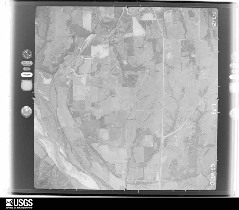 U.S. Geological Survey aerial photograph, 1965-02-03, scale 1:18000