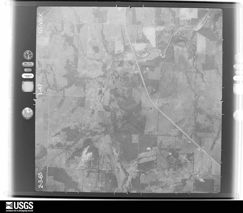 U.S. Geological Survey aerial photograph, 1965-02-03, scale 1:18000
