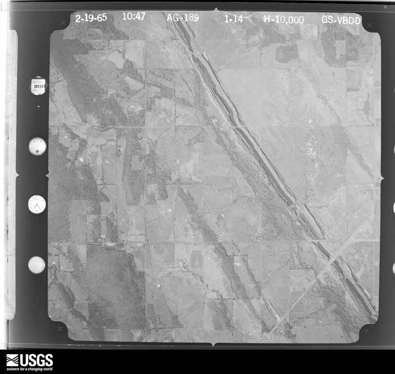 U.S. Geological Survey aerial photograph, 1965-02-19, scale 1:20000