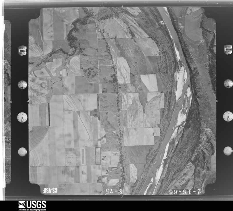 U.S. Geological Survey aerial photograph, 1966-02-18, scale 1:17600