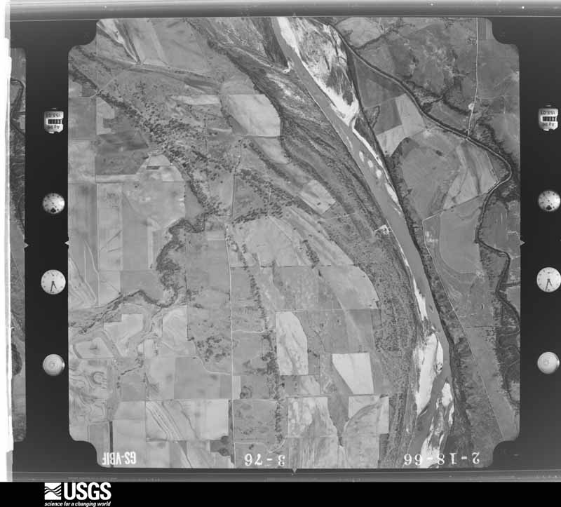 U.S. Geological Survey aerial photograph, 1966-02-18, scale 1:17600