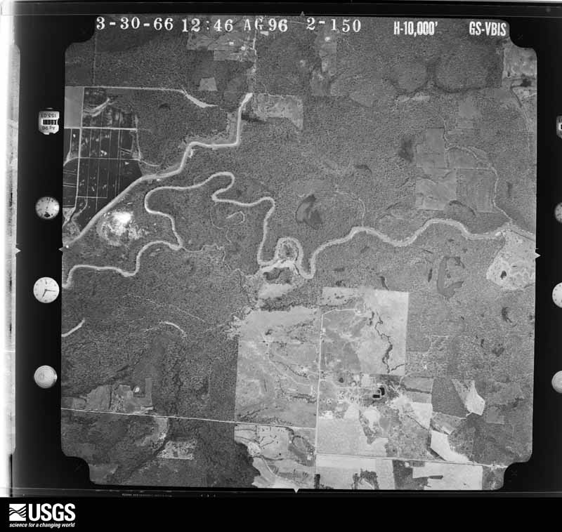 U.S. Geological Survey aerial photograph, 1966-03-30, scale 1:20000
