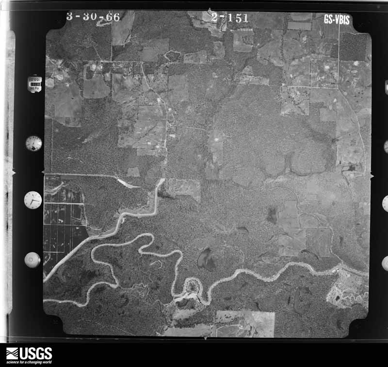U.S. Geological Survey aerial photograph, 1966-03-30, scale 1:20000