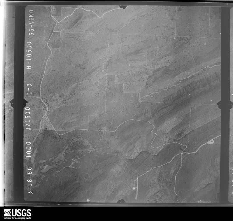 U.S. Geological Survey aerial photograph, 1966-03-18, scale 1:21000