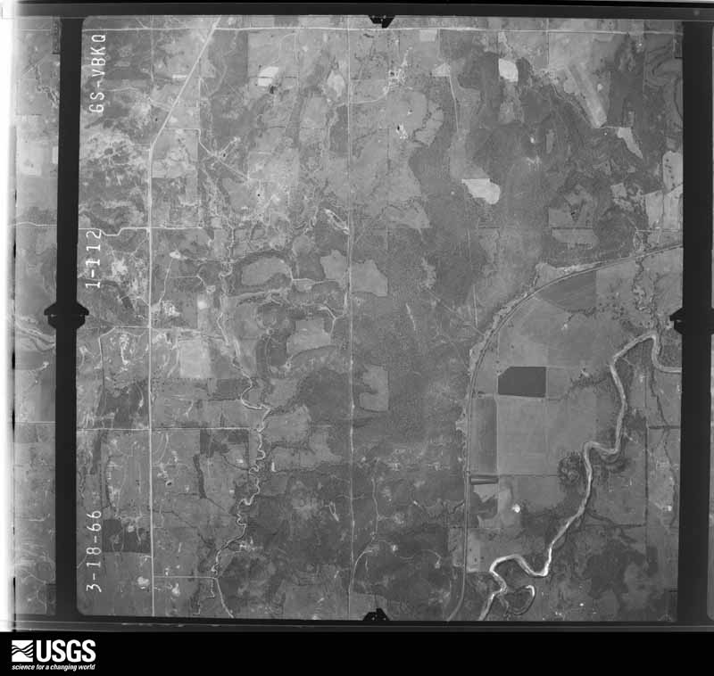U.S. Geological Survey aerial photograph, 1966-03-18, scale 1:21000
