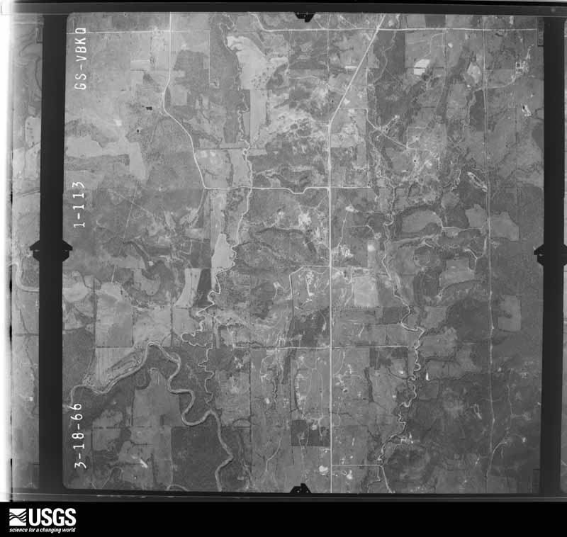 U.S. Geological Survey aerial photograph, 1966-03-18, scale 1:21000