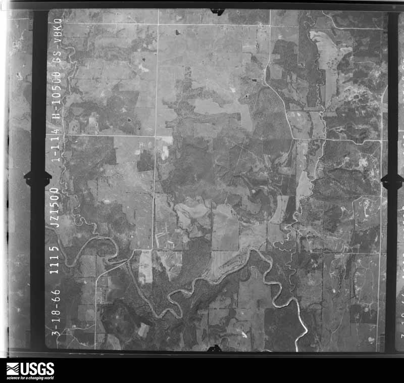 U.S. Geological Survey aerial photograph, 1966-03-18, scale 1:21000