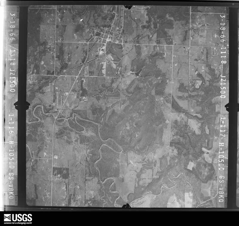 U.S. Geological Survey aerial photograph, 1966-03-18, scale 1:21000
