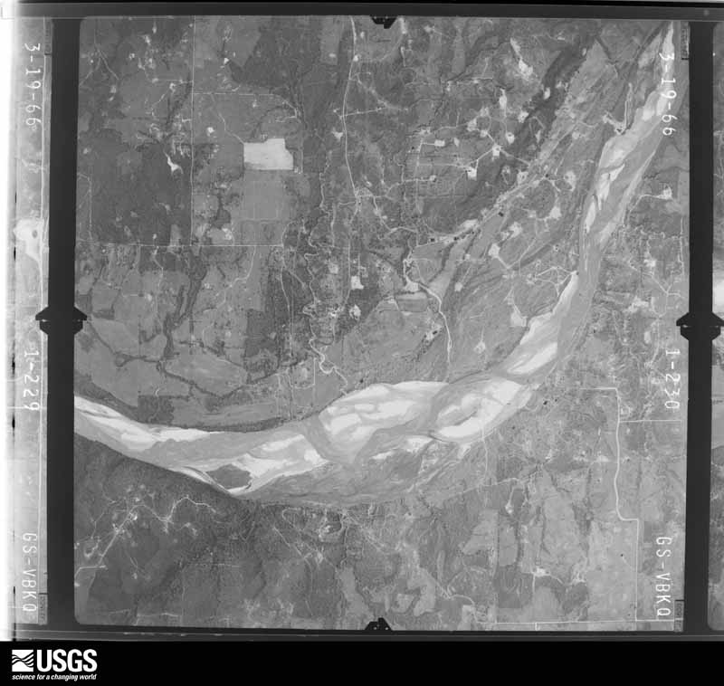 U.S. Geological Survey aerial photograph, 1966-03-19, scale 1:21000