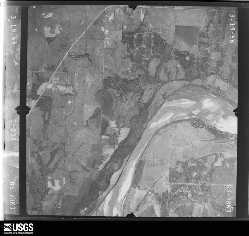 U.S. Geological Survey aerial photograph, 1966-03-19, scale 1:21000