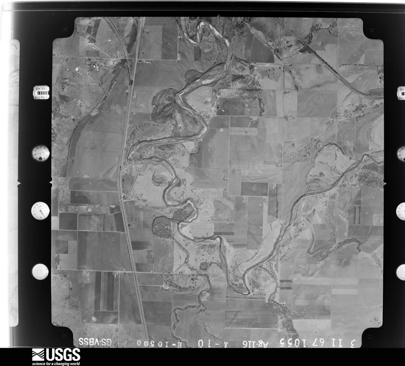 U.S. Geological Survey aerial photograph, 1967-03-11, scale 1:21000
