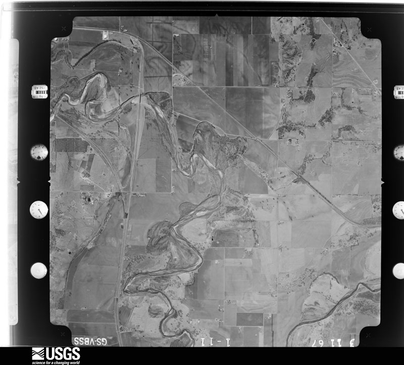 U.S. Geological Survey aerial photograph, 1967-03-11, scale 1:21000