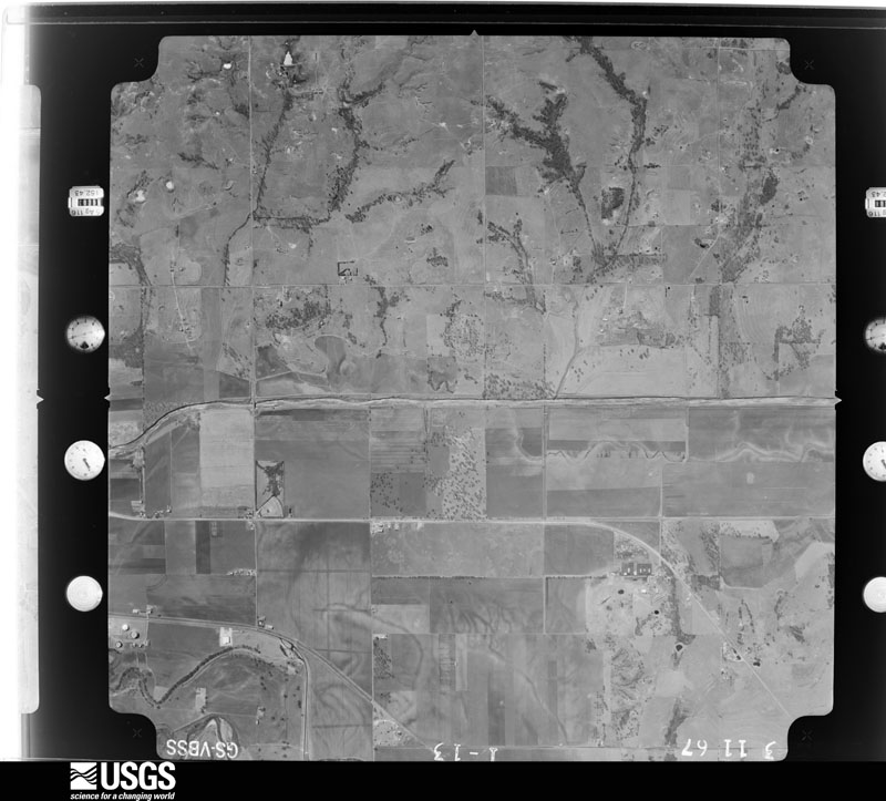 U.S. Geological Survey aerial photograph, 1967-03-11, scale 1:21000