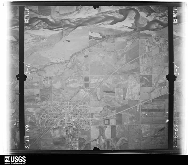 U.S. Geological Survey aerial photograph, 1969-06-19, scale 1:20000