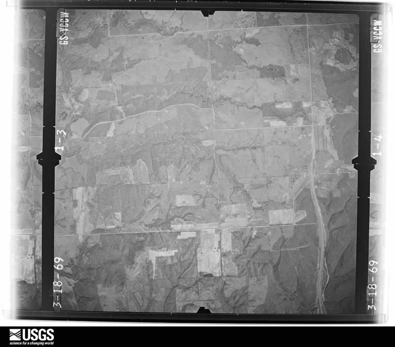 U.S. Geological Survey aerial photograph, 1969-03-18, scale 1:22000
