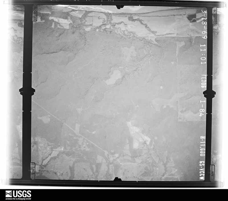 U.S. Geological Survey aerial photograph, 1969-03-18, scale 1:22000
