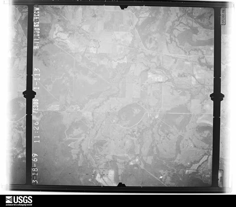U.S. Geological Survey aerial photograph, 1969-03-18, scale 1:22000