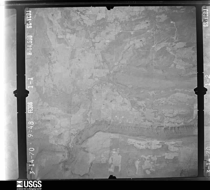 U.S. Geological Survey aerial photograph, 1971-01-20, scale 1:29000