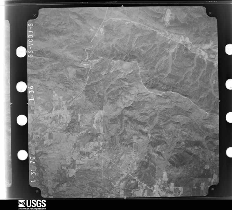 U.S. Geological Survey aerial photograph, 1970-02-08, scale 1:74000