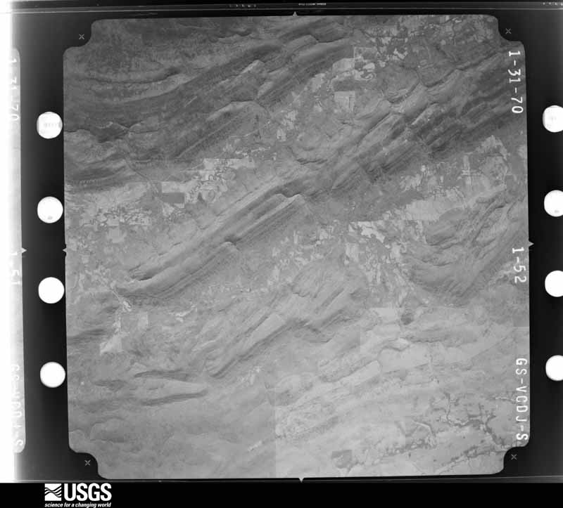 U.S. Geological Survey aerial photograph, 1970-02-08, scale 1:74000