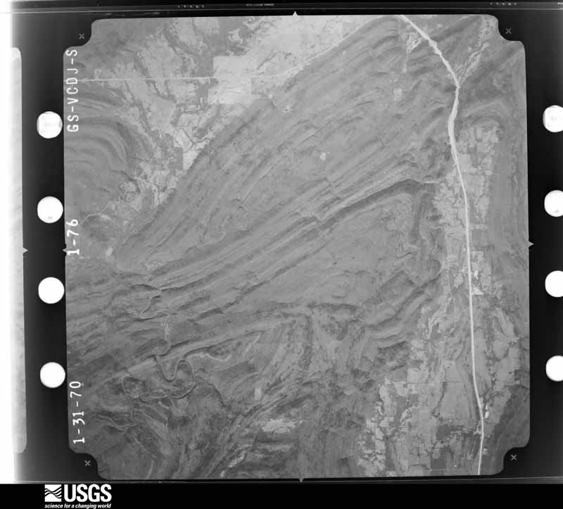 U.S. Geological Survey aerial photograph, 1970-02-08, scale 1:74000