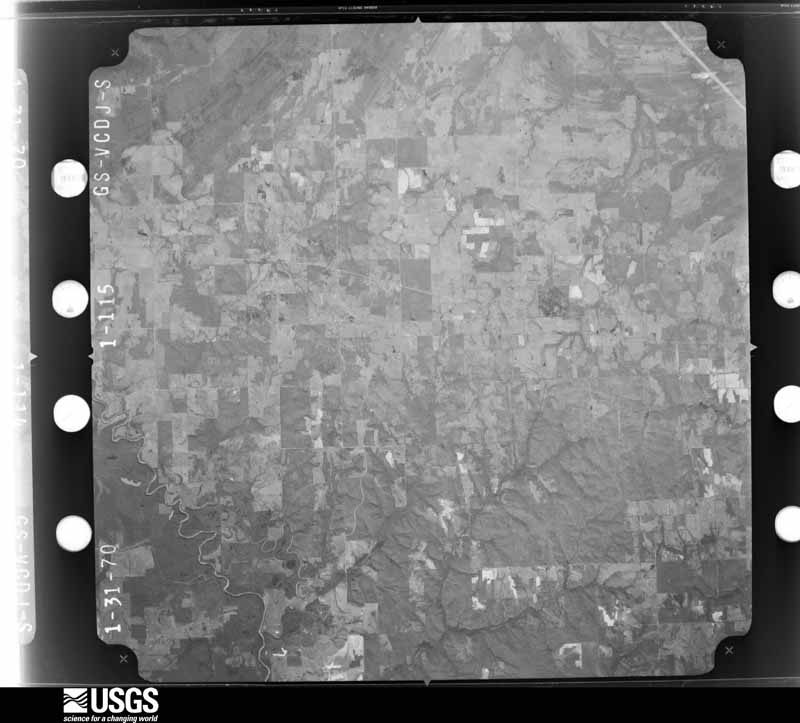 U.S. Geological Survey aerial photograph, 1970-02-08, scale 1:74000