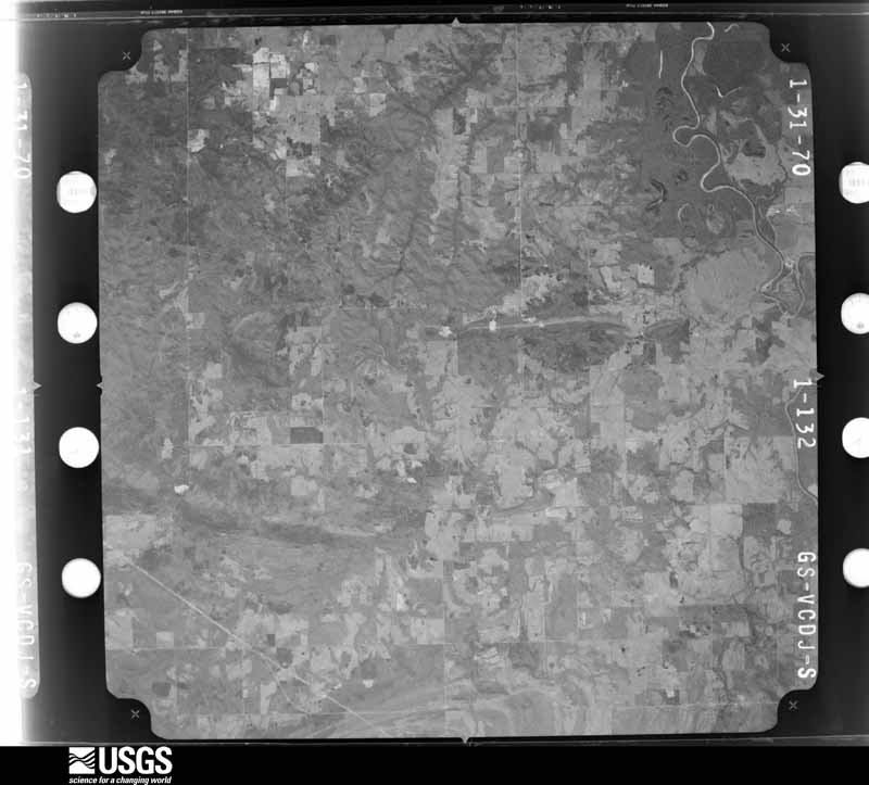 U.S. Geological Survey aerial photograph, 1970-02-08, scale 1:74000