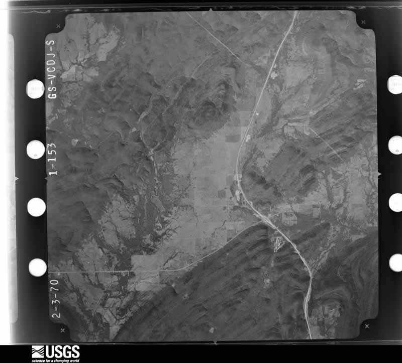 U.S. Geological Survey aerial photograph, 1970-02-08, scale 1:74000