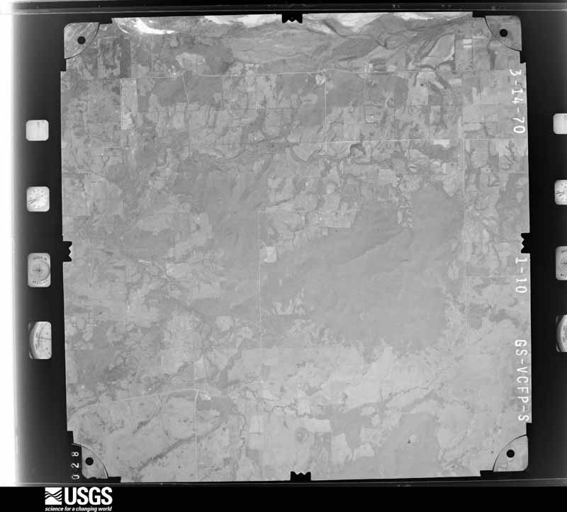 U.S. Geological Survey aerial photograph, 1970-03-14, scale 1:46000