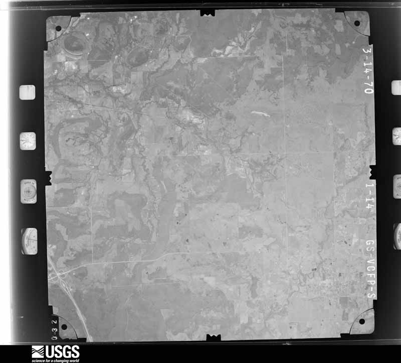 U.S. Geological Survey aerial photograph, 1970-03-14, scale 1:46000