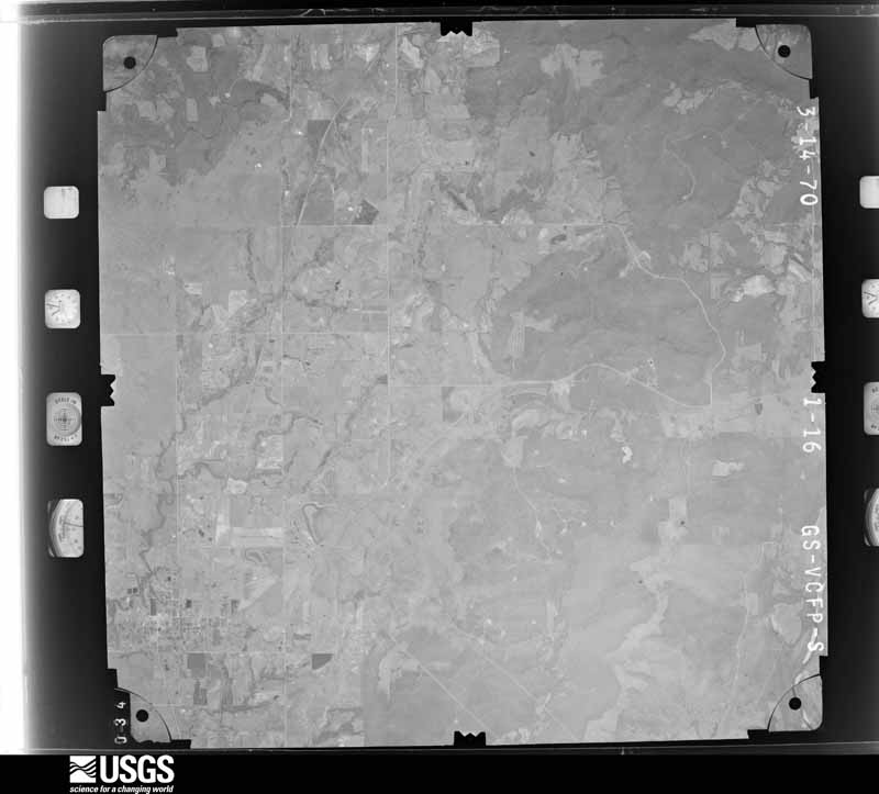 U.S. Geological Survey aerial photograph, 1970-03-14, scale 1:46000