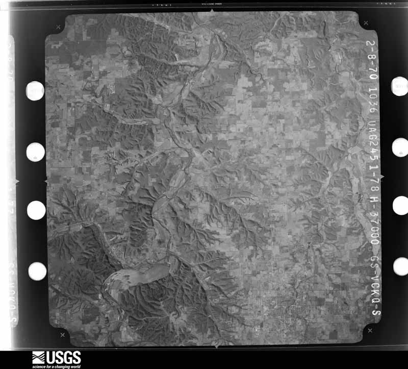 U.S. Geological Survey aerial photograph, 1970-02-08, scale 1:74000