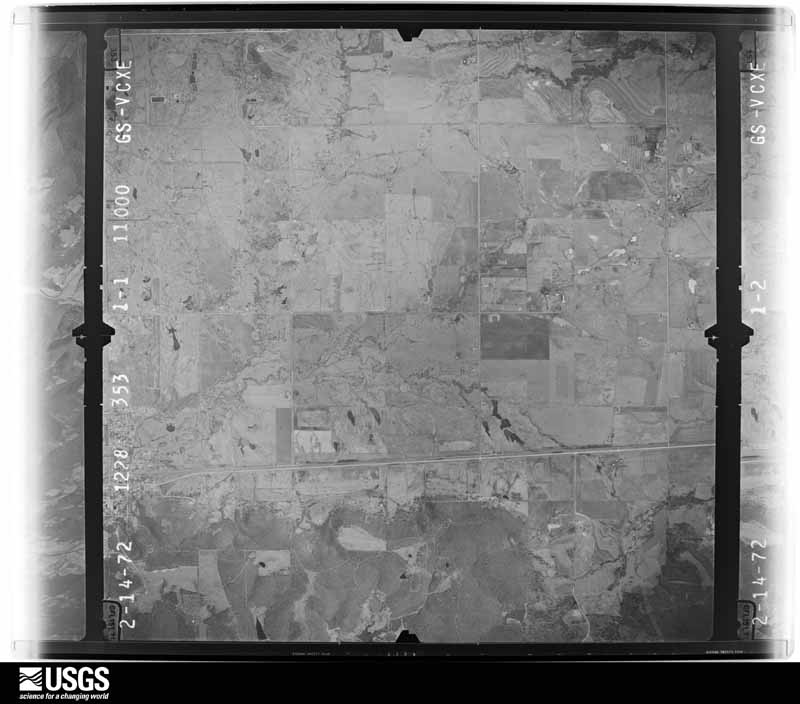 U.S. Geological Survey aerial photograph, 1972-02-27, scale 1:22000