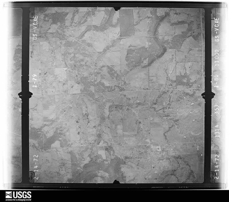 U.S. Geological Survey aerial photograph, 1972-02-27, scale 1:22000