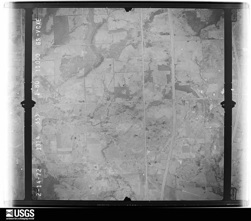 U.S. Geological Survey aerial photograph, 1972-02-27, scale 1:22000