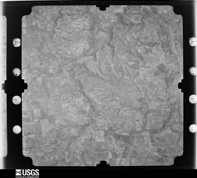 U.S. Geological Survey aerial photograph, 1972-12-22, scale 1:80000