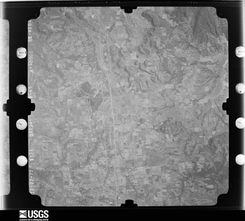 U.S. Geological Survey aerial photograph, 1972-12-22, scale 1:80000