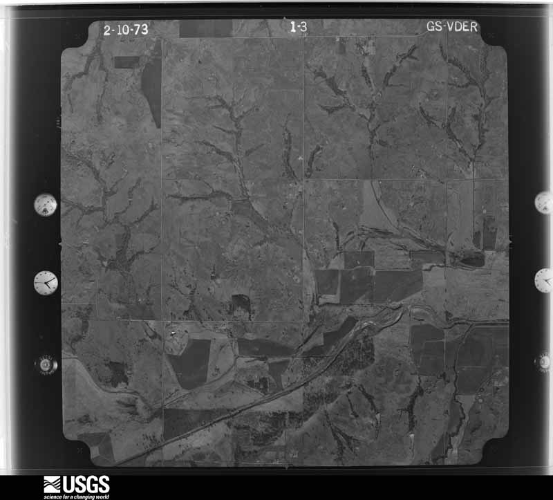 U.S. Geological Survey aerial photograph, 1973-02-20, scale 1:22000