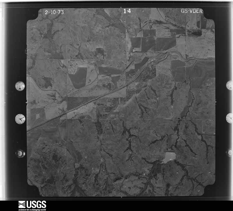 U.S. Geological Survey aerial photograph, 1973-02-20, scale 1:22000